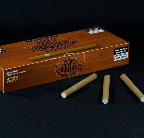 1000 HERITAGE CIGARE ROLLO TUBE Cigarrette Tobbacco Filter *FREE INJECTOR* 